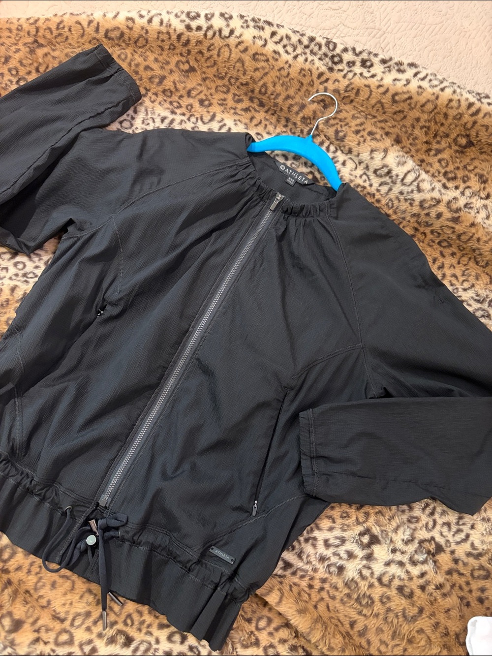 ATHLETA Black Lightweight Zip Front Jacket